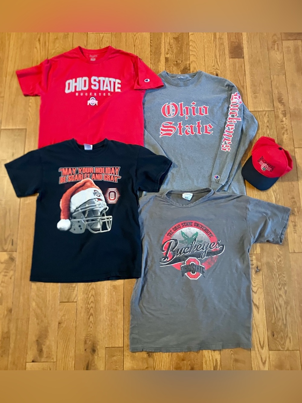 🏈 Vintage Ohio State University Apparel Lot M, L, XL Shirts & Hat OSU Buckeyes